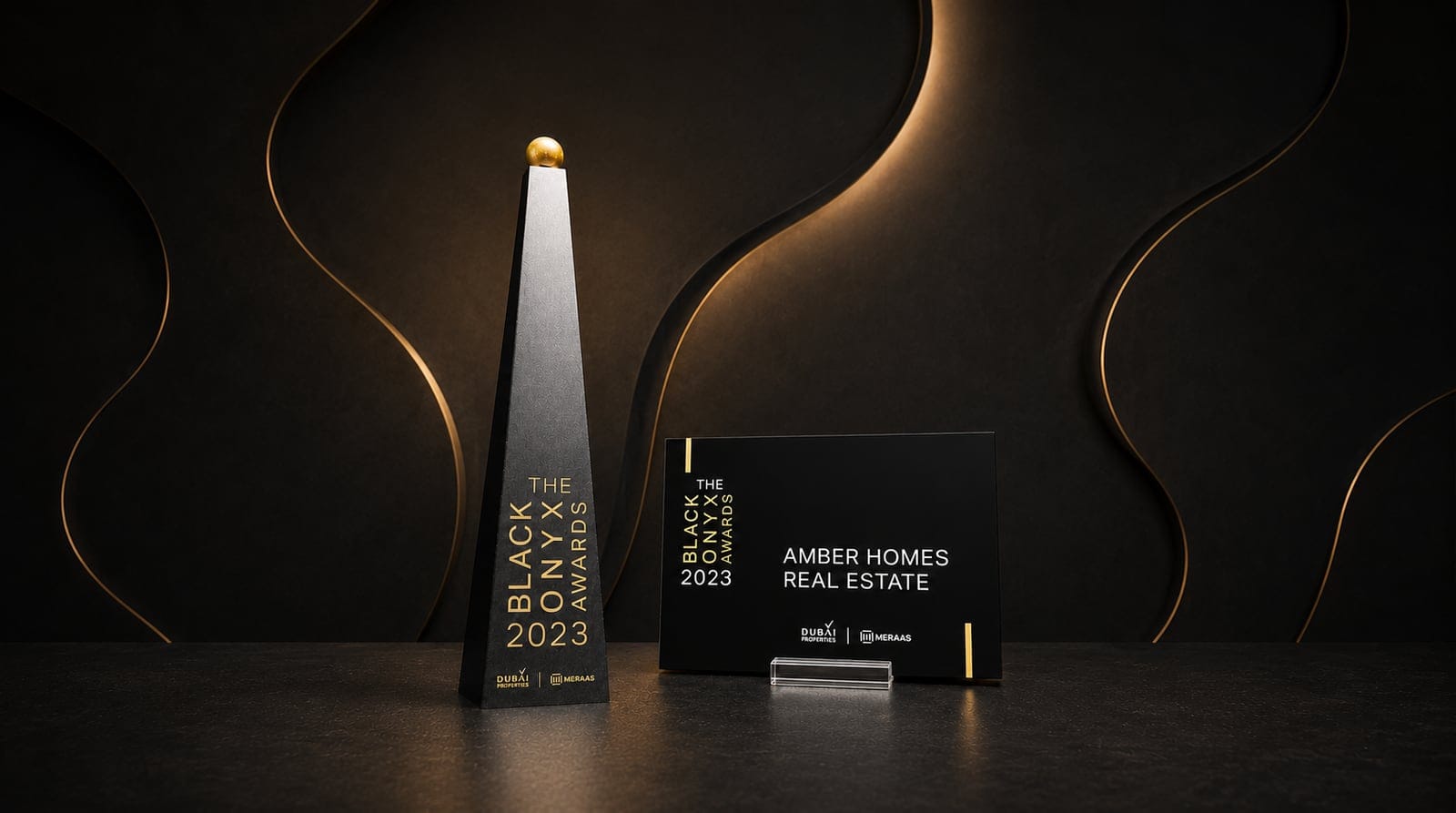 Platinum Agency 2023 award to Amber Homes Real Estate, led by Founder and Managing Director Ambreen Qureshi — Meraas - Nakheel & Dubai Holding
